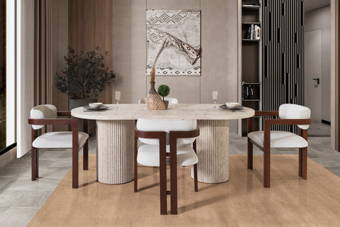 Table Venise effet travertin