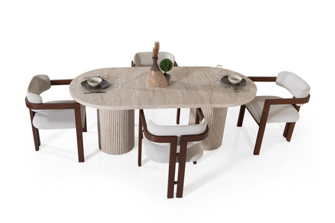 Table Venise effet travertin
