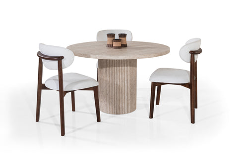 Table Petra effet travertin