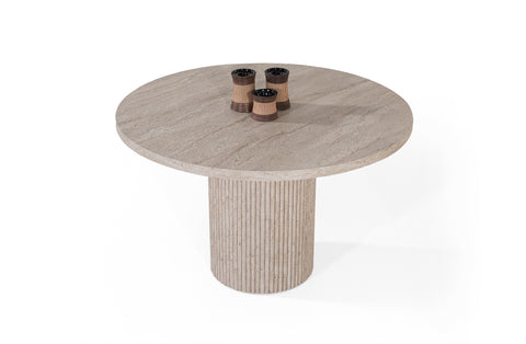 Table Petra effet travertin