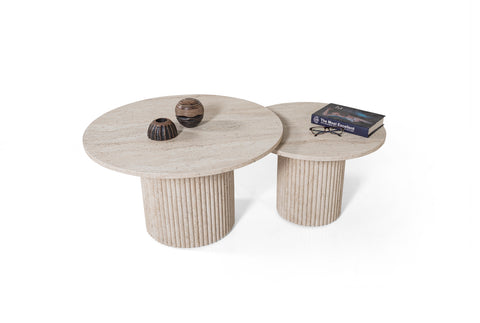 Table Duo Perla Travertin