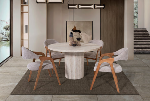 Table Petra effet travertin
