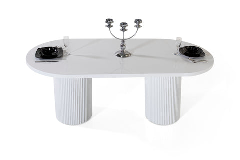 Table Venise Blanc Laqué